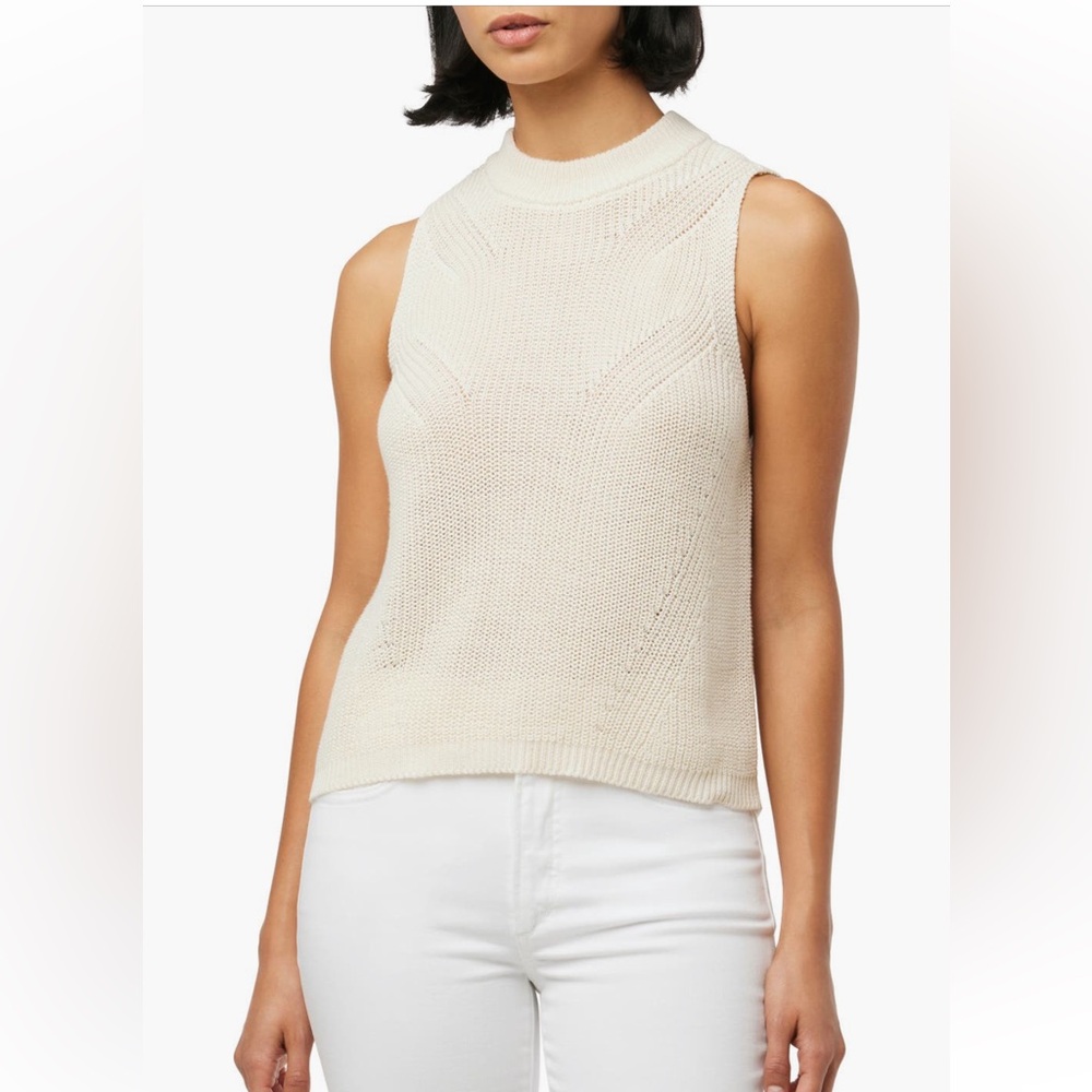 Joe's Jeans Cream Knit Sweater Vest
